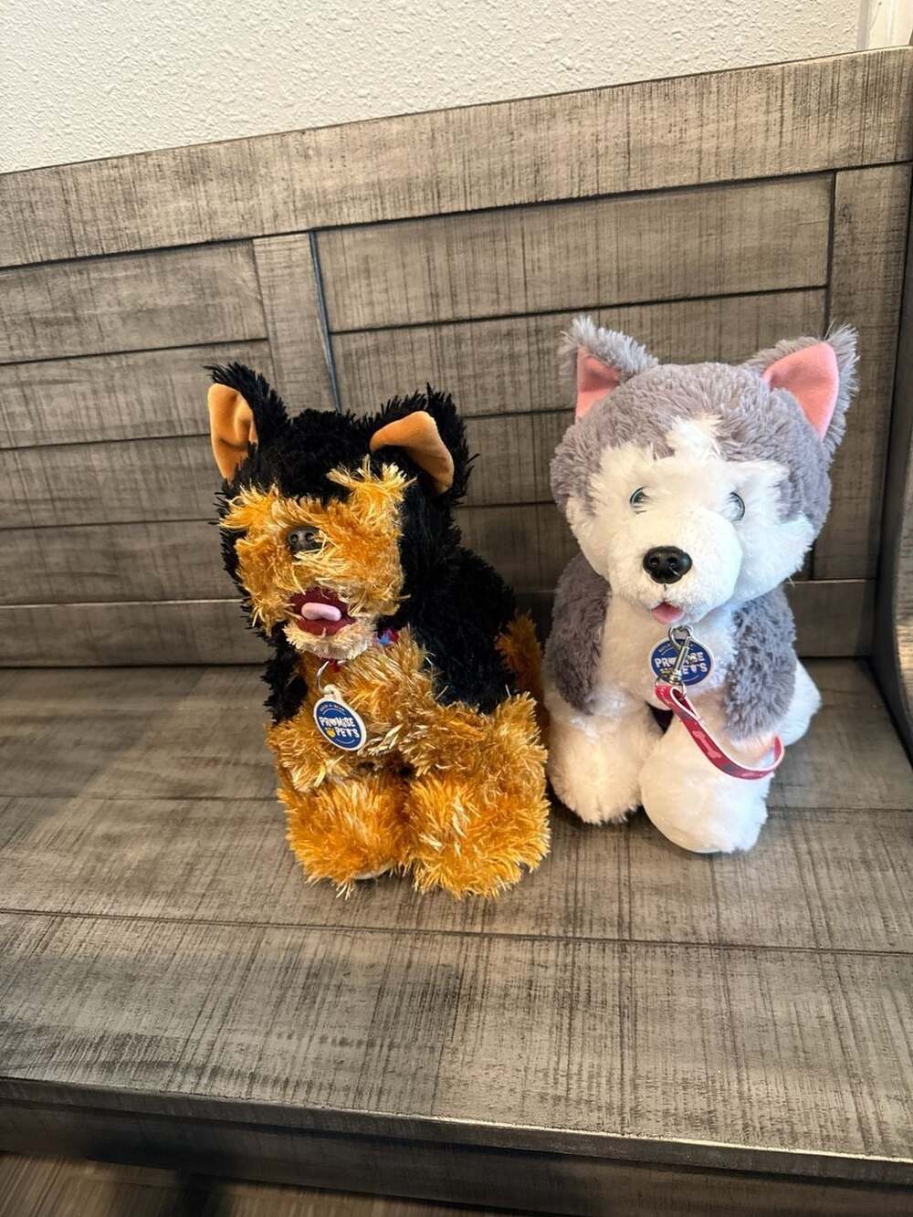 Lot of 2 Build-A-Bear Promise Pets Siberian Husky and Yorkshire Terrier Plush Do